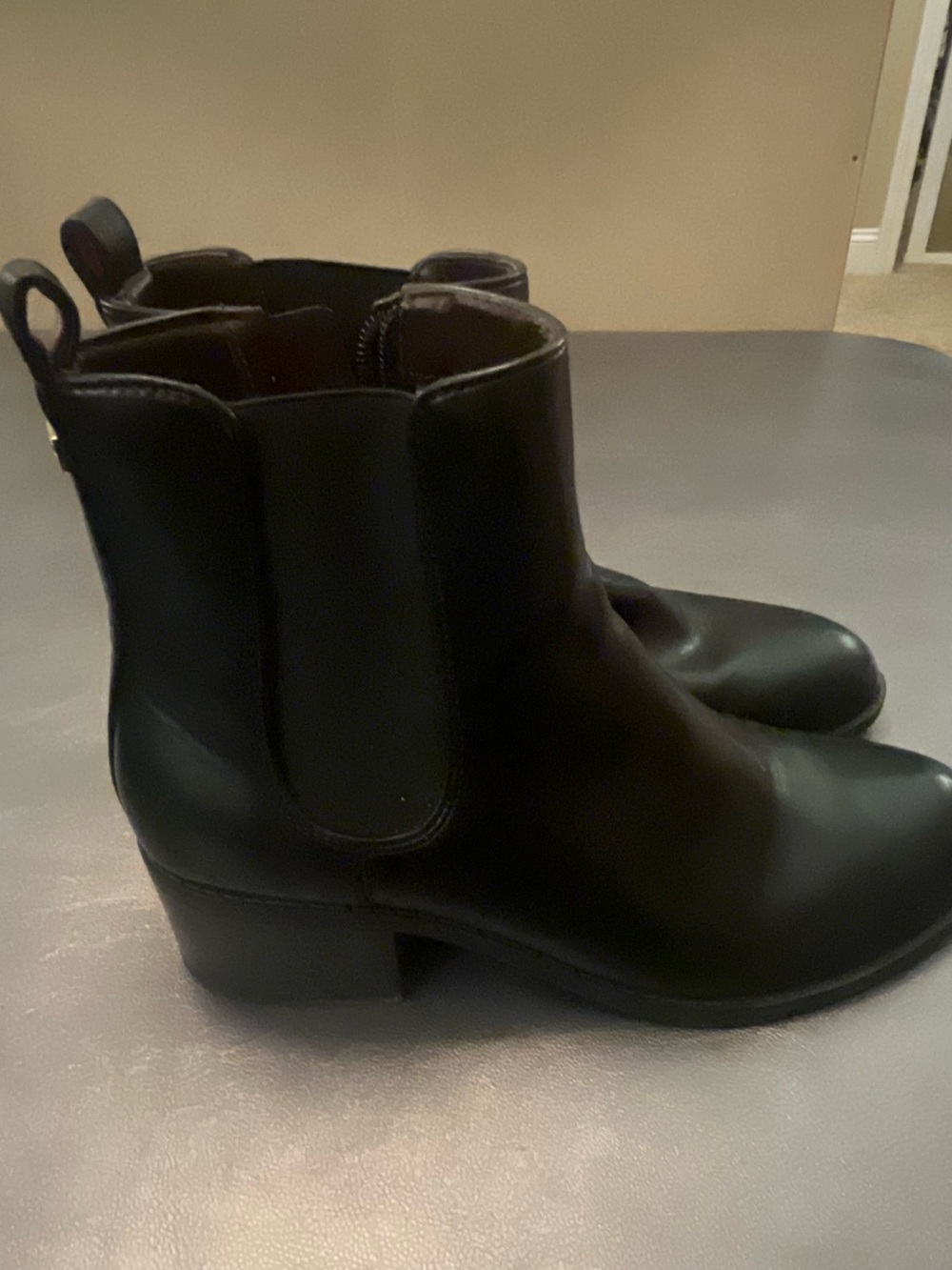 Tommy Hilfiger Black Leather Chelsea Ankle Boots